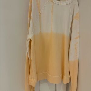 Tie-Dye Sweater in Cream and Peach